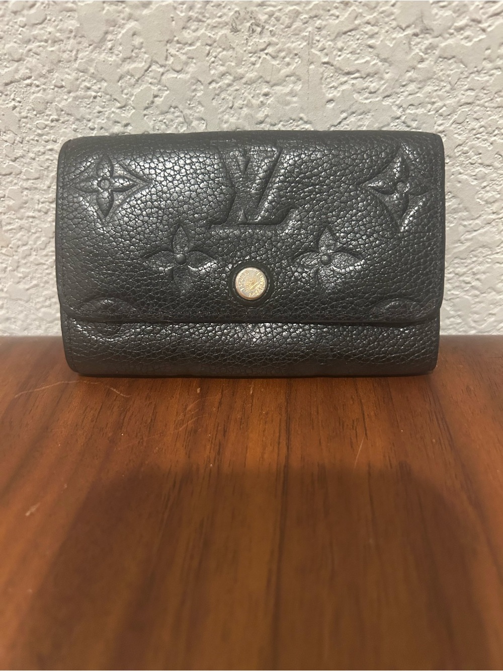Louis Vuitton Empreinte Black Embossed Monogram Card & Key Holder